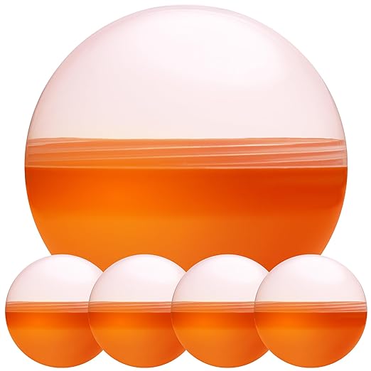 Big Claw Machine Capsules Translucent Orange Plastic Sphere Party Favor Containers Round 5 pcs 7.9 inch Jumbo Plastic Christmas Ornaments Extra Large Gift Box Craft Party Supplies Vending Capsules