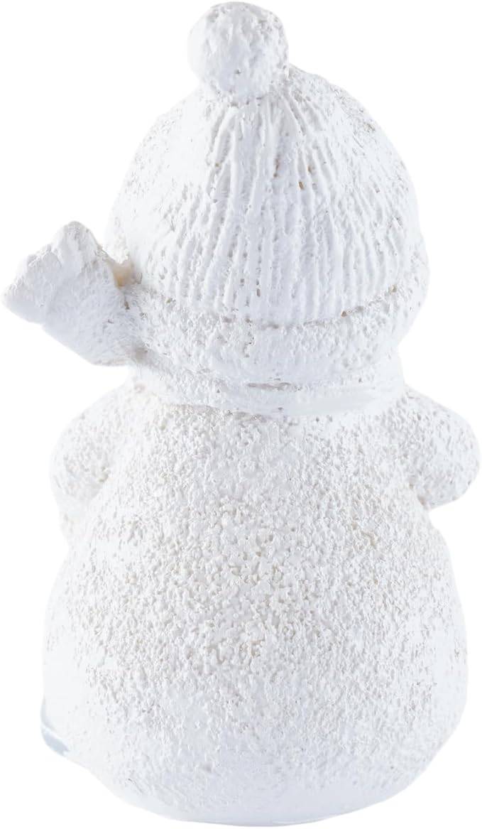 Resin Snowman Christmas Decorative Statues, Ideal for Outdoor Patio Lawn & Indoor Holiday Home Decoration, for Parents and Friends