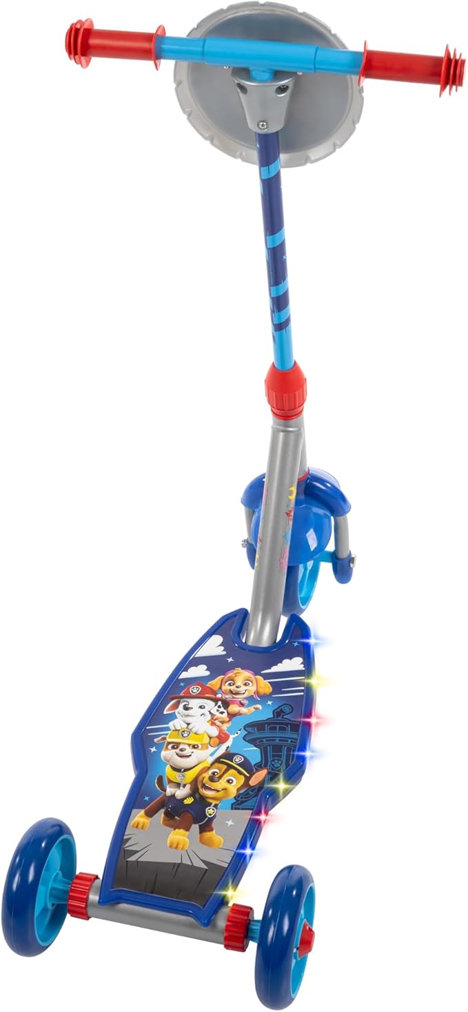 Huffy Disney and Marvel Toddler Kids 3-Wheel Scooters, Multiple Color Options, Ages 3+ Years Old, Durable Steel Frame, Portable, Girls/Boys, Non-Slip Deck, Character Graphics