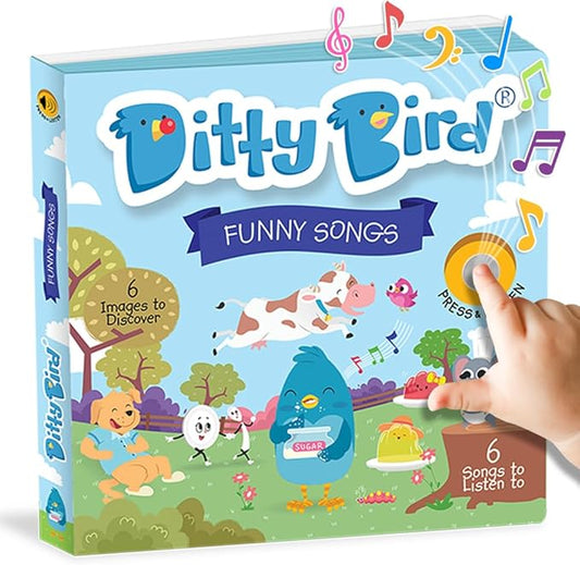 Ditty Bird | Funny Songs | Interactive Musical Book for toddlers 1- 3 | Sound book for 1 year old | baby gift with music