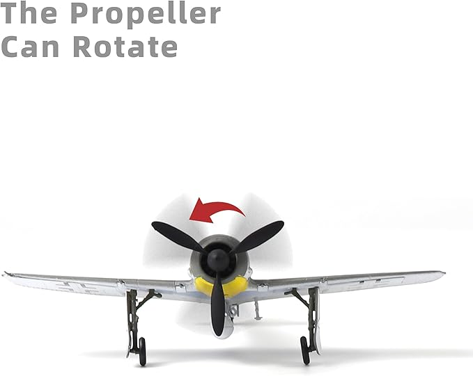 Focke-Wulf Fw 190A-8 1/72 Metal Fighter Model Classic German WWII Military Finshed Diecast Aircraft Model Prebuilt Kits with Display Stand for Collection or Gift