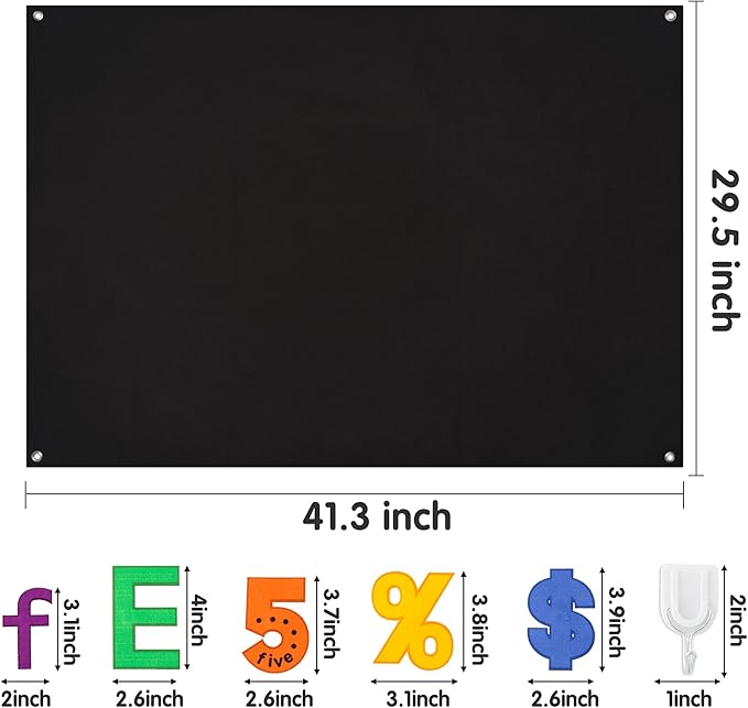 WATINC 151Pcs Alphabets Letters Numbers Felt Board Story Preschool Set Colorful ABC Letter Upper Lower Case Math Symbols Large Wall Storyboard Early Learning Play Kit for Toddlers Kids 41 x 30 Inch