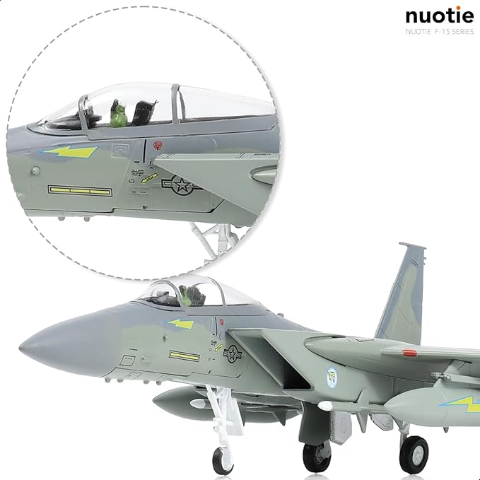 F-15A Eagle Fighter 76-0020 Diecast Metal Aircraft Model with Stand for Adult Military Enthusiast Collection Display or Gift