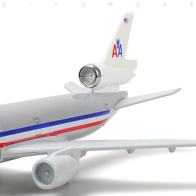 MD-11 American 1/300 Diecast Metal Airplane Model with Stand -Alloy Airplane Model for Adult(N1753) -8.3 inches Aircraft Model for Aviation Enthusiasts Gifts, Display Decorations