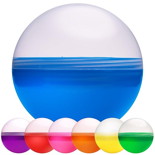 Big Claw Machine Capsules Translucent Plastic Sphere Large Party Favor Containers Round 7 pcs 6.3 inch - Jumbo Plastic Christmas Ornaments Extra Large Gift Box Craft Party Supplies Vending Capsules