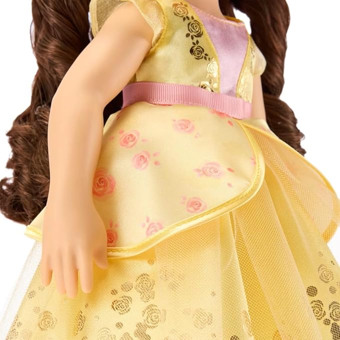 Disney Store Official Belle Once Upon a Story Doll - 16 Inch Disney Princess Toys Featuring Reflective Eyes with 3D Pupil and Iris, Detailed Costume, Hair Comb & Shoes - Comes in Display Box