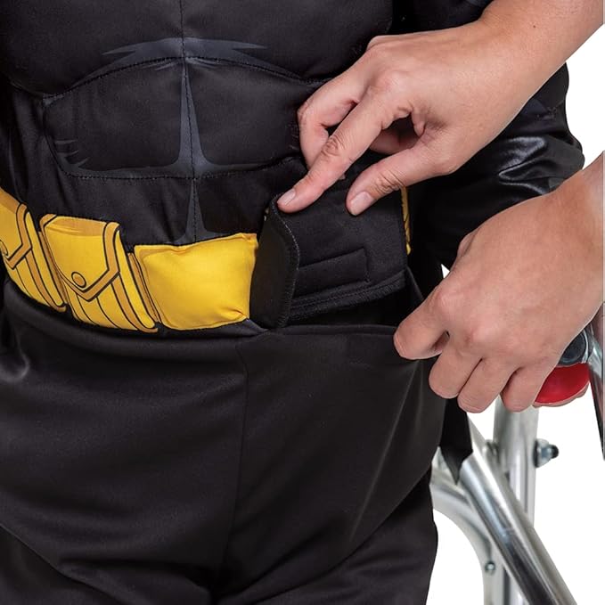 Batman Costume for Kids, Official Adaptive Batman Dress Up Outfit with Accessibility Features