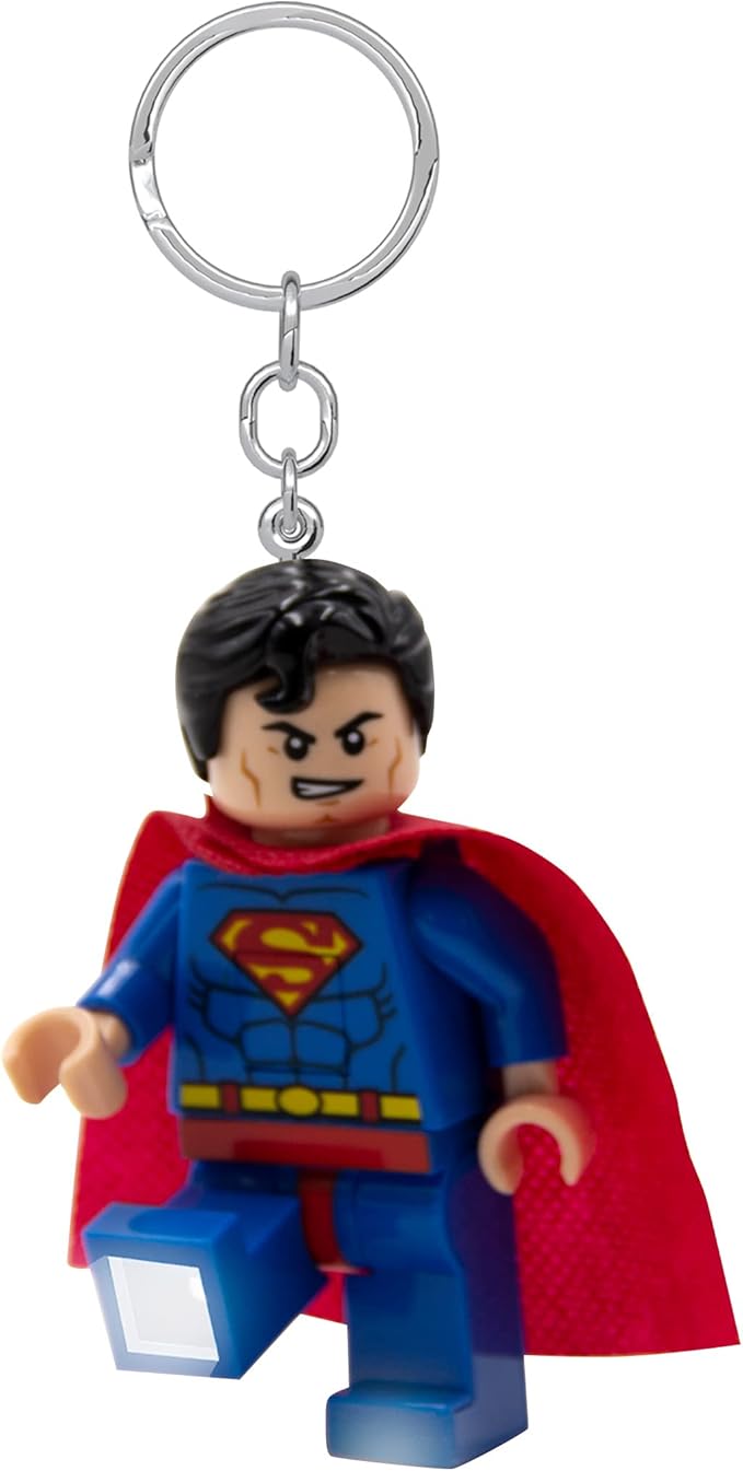 LEGO DC Super Heroes Large 3 Inch Tall Figure Keychain Light - Superman (KE39H)