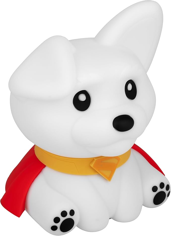 Paladone Superman Krypto The Superdog SquishyGlo Silicone Light, Officially Licensed DC Comics Lamp for Kids, Teens, Adults, Cordless & Rechargeable Bedroom Décor, Collectible Superhero Merchandise