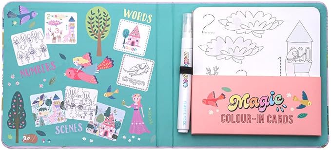 Floss & Rock Fairy Tale Colour Changing Water Pen and 10 Cards, Kids Activity Book
