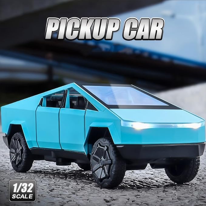 1/32 Diecast Pickup Car Model Alloy Toy Car with Sound Light and Pull Back, Toy Trucks for Boys Pickup Truck Toy Metal Model Trucks for Kids Gift Truck Enthusiasts Collection
