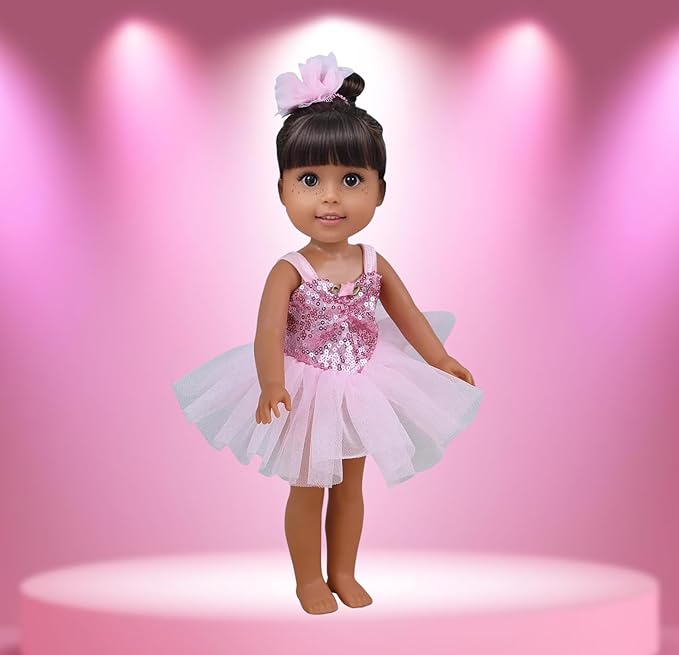 20 PCS Glitter Girl Clothes,American Girl Clothes for 14" Baby Doll, Clothes and Accessories (14 inch Doll Clothes)