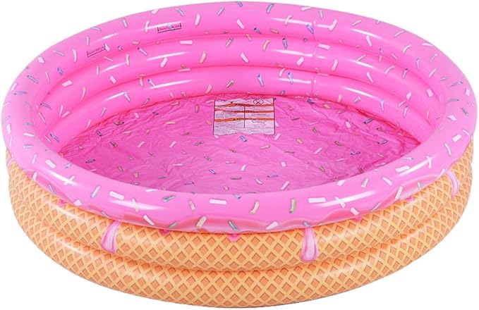Kiddie Pool, Watermelon Hamburger Ice Cream Inflatable Pool, Water Pool in Summer, Pit Ball Pool of 45 Inches