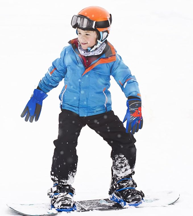 Spiderman Snow Gloves for Kids, Spider Man Toddler Gloves, 3M Thinsulate Waterproof Mittens, Kids Winter gloves