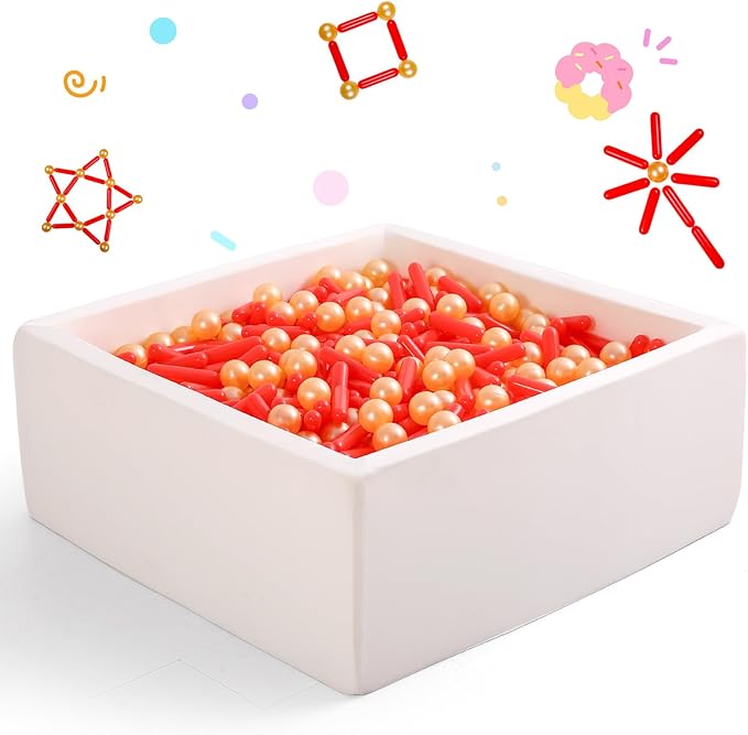 Ball Pit Balls and Strips for Ball Pits, 50 200 500pcs Cute Plastic Star Toy Balls for Kids, Baby Toddler 1-3 Birthday, Bounce House, Play Tent, Baby Pool Water Toys, Party