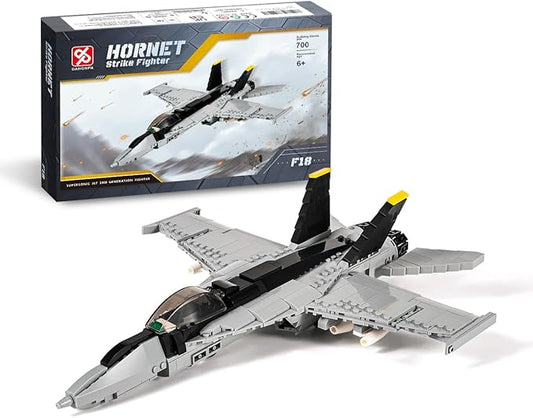 DAHONPA F-18 Bumblebee Fighter Military Army Airplane Building Bricks Set, 700+ Pieces Air-Force Build Blocks Toy, Gift for Kid and Adult.