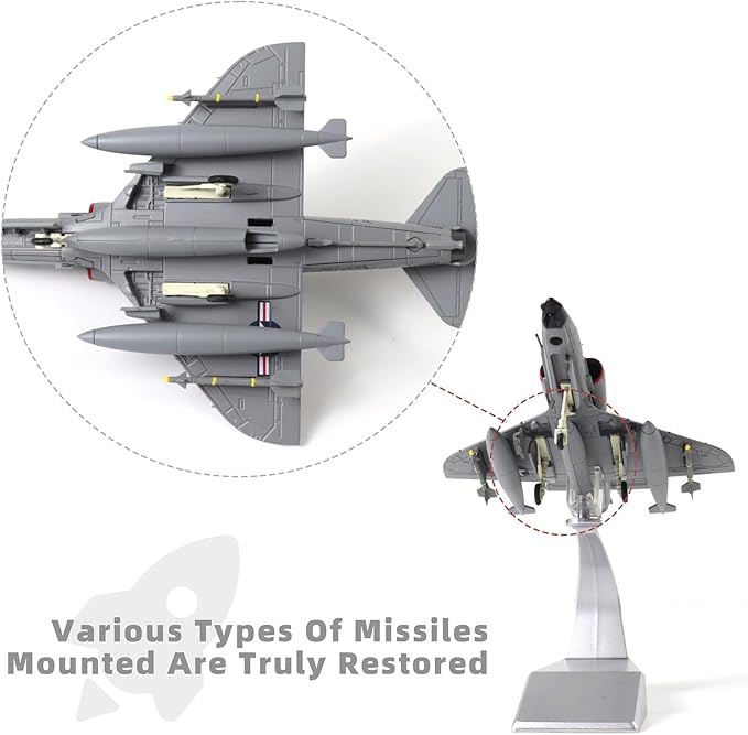 1/72 A-4 Skyhawk Attack Pre-Build Diecast Metal Aircraft Model Kits U.S. Marine Corps Replica Military for Display Collection or Gift（VMA-242 1st Maw）