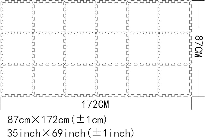 MQIAOHAM® 18 Pieces Puzzle Play Mats, Soft Baby Play Mat, Kids Interlocking Foam Floor Tiles, Toddlers Carpet Playmats G301018-108