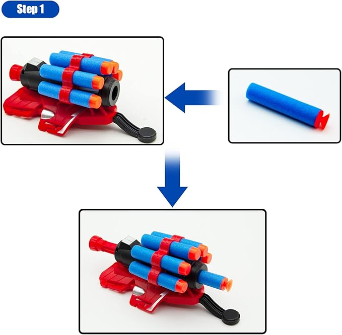 2 Sets Spider Web Shooters Cosplay Launcher Gloves with Wrist Toy Set Hero Webs Shooter for Kids