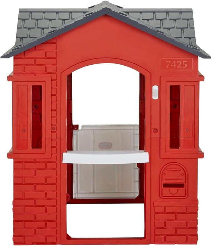 Little Tikes Cape Cottage Playhouse with Working Door, Windows, and Shutters - Red| For Kids 2-6 Years Old