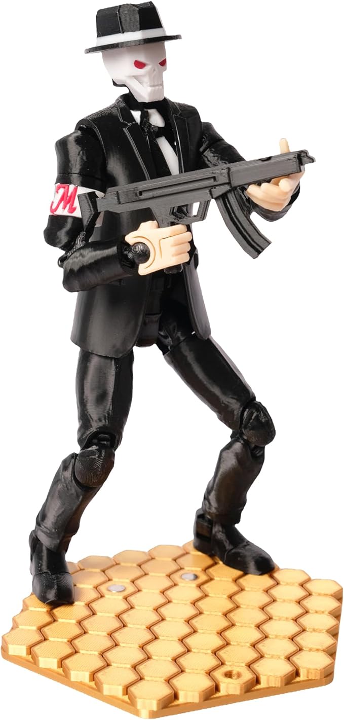 (Assembly Completed T13 Action Figure, 8.1 inches, Strong Magnetic Accessories, 3D Printed Robot Multi-Jointed Movable, Desktop Decorations for Game Lovers，POP Dancer (Black)