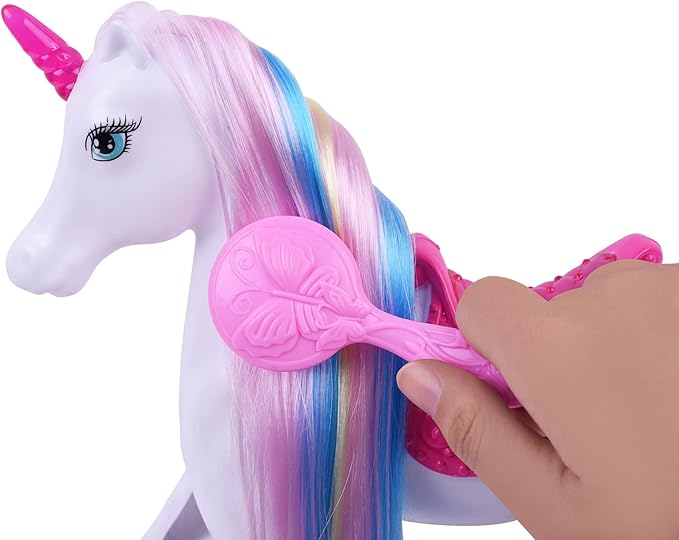 BETTINA Magical Lights Unicom and Princess Doll, Horse Toys Playset, Unicorn Toys Princess Gifts for 3 to 7 Year Olds Girls Kids