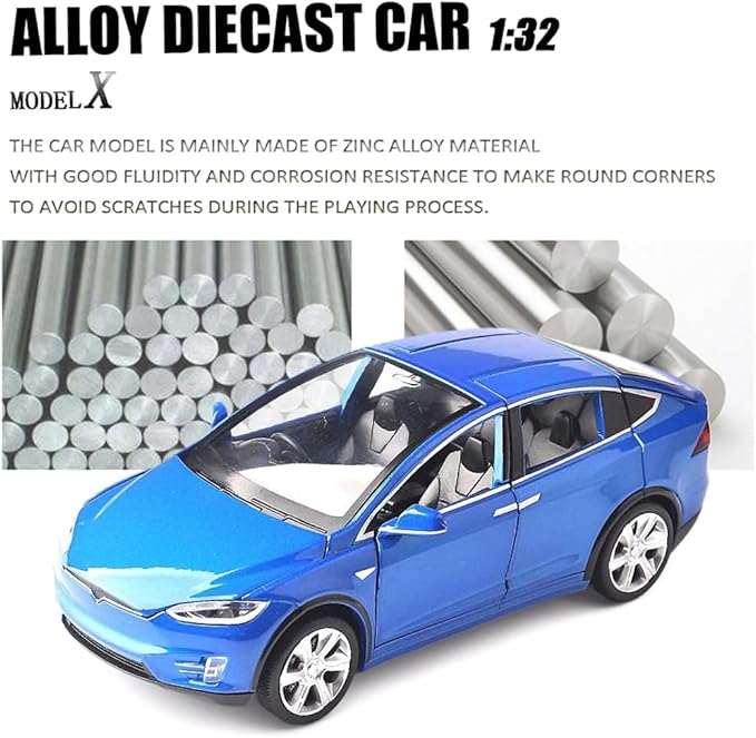 1:32 Scale Car Model X90 Alloy 1/32 Diecast Model Car w/Sound & Light Pull Back Model Mini Vehicles Toys for Kids Gift Lovers Collection