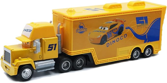 Portable Mini Toy Car and Truck Set 1:55 Diecast Model Metal Body Racers for Preschool Kids Ages 3+ Years (51Yellow)