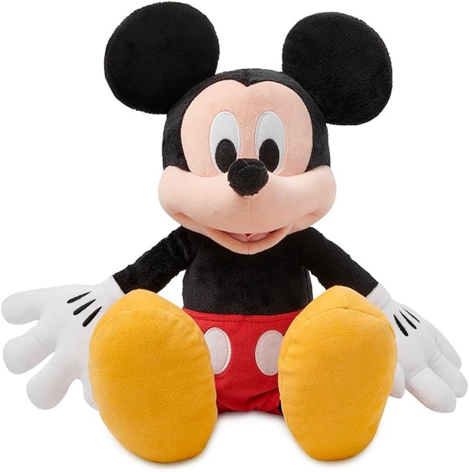 Disney Store Official Mickey Mouse Medium Soft Toy for Kids, Cuddly Character with Fuzzy Texture and Embroidered Details, Soft Tail, Plushy Suitable for All Ages.