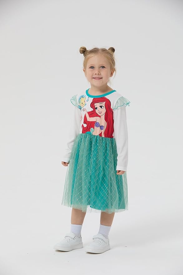 Disney Princess Frozen Minnie Mouse Dress Girls Sparkle Ruffle Tulle Tutu Birthday Party Fall Outfits Clothes Baby to Toddler