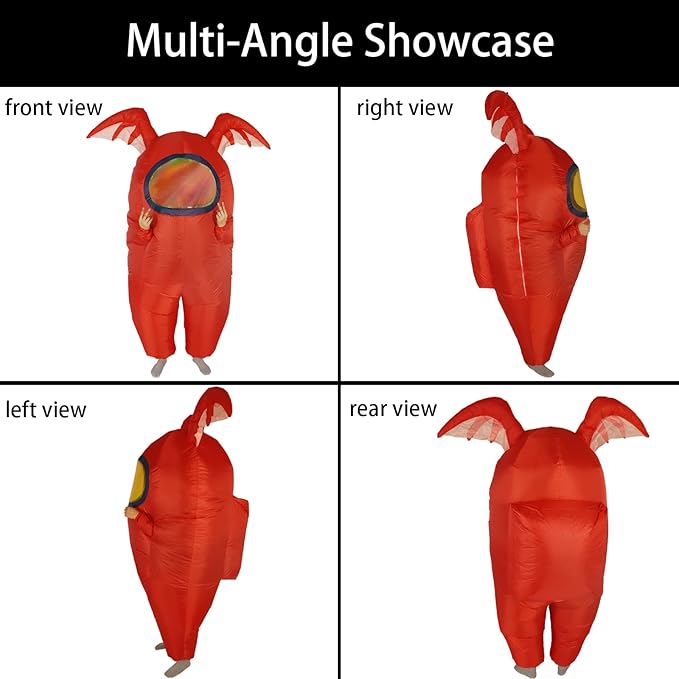 Astronaut costume inflatable costume Funny Halloween Spacesuit Party School Masquerade Game Fans with Bat Wings