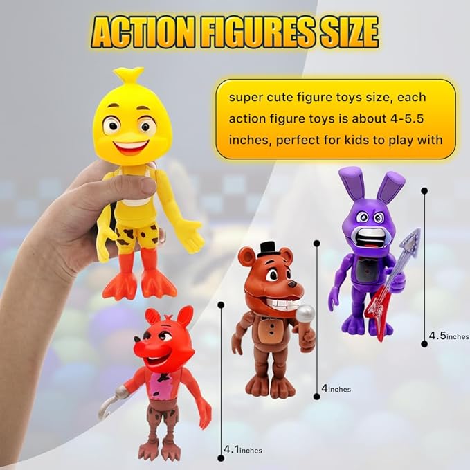 Action Figure Toy, 18 Pcs Game Figures Toys, Movable Joints Toys Dolls, Collectible Figure Gifts for Kids, Colourful