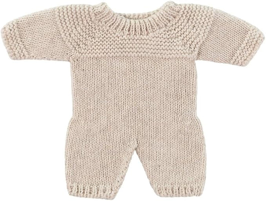 Miniland Clothes for Dolls 8 1/4'' Knitted Pajama Linen Color - ECO, Made in Spain, Quality, Role Play, Educational