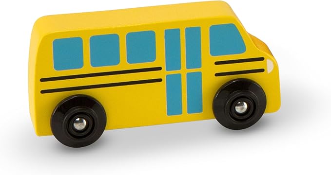 Melissa & Doug Wooden Vehicles and Traffic Signs With 6 Cars and 9 Signs