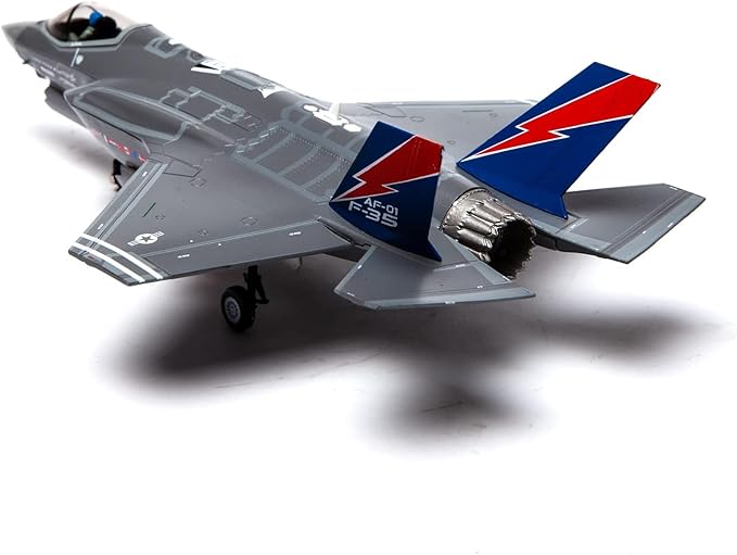 F-35A Lightning II 1/72 Metal Fighter Model Kits with Stand DieCast Alloy Model Jet Replica Prebuild Military Aircraft Collection for Display or Gift (AF-01 EDW AFB)