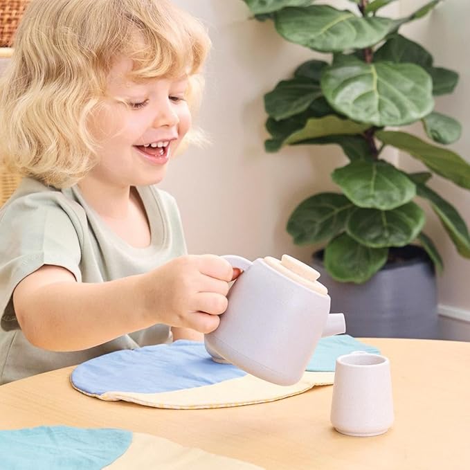Kaplan Early Learning Teapot and Cups Set for Toddlers, Children's Pretend Play Tea Party Set, Ages 18+ Months