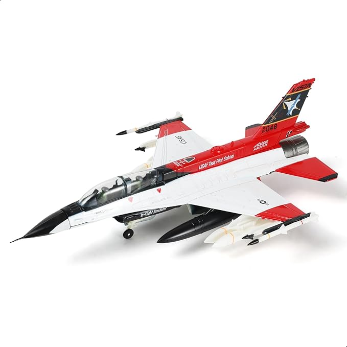 1/72 F-16D X-62 Vista Fighter Model Pre-Built USAF Test Pilot School Fighter Aircraft Model Alloy Metal Diecast Plane Model with Display Stand Collection Gift for Adult