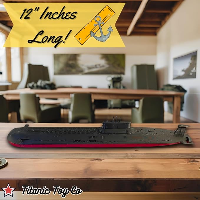 12” Tyhpoon Submarine Toy, Soviet Era Submarine Model, ColdWar submarine, Titanic Toy, Titanic Model, Titanic Toys For Kids, Toy boat, Toy Ship
