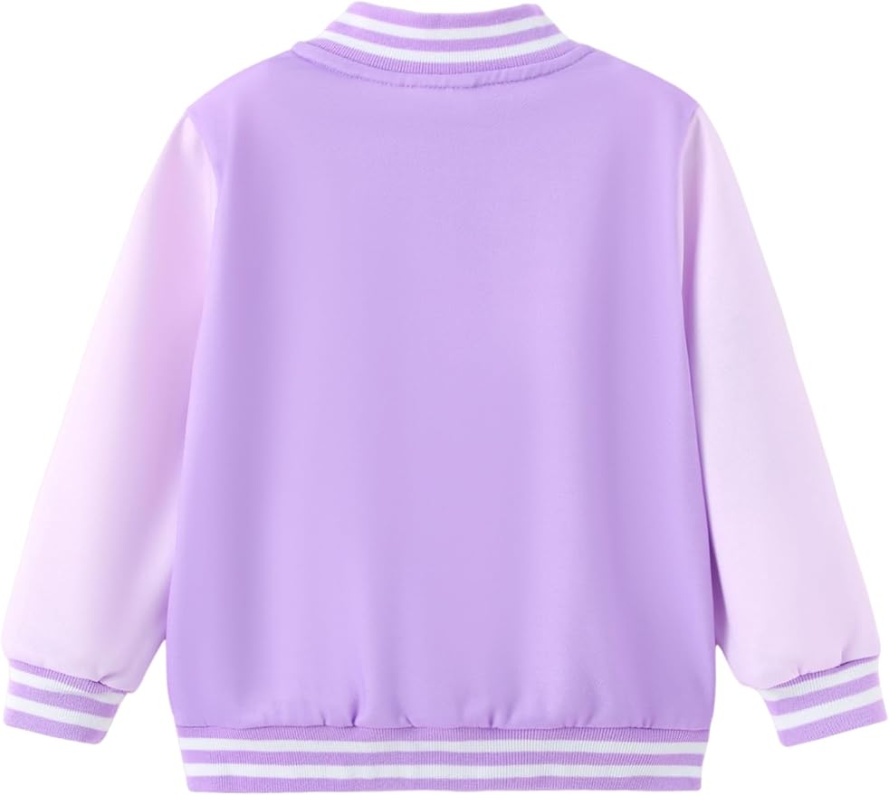 Disney Minnie Mickey Stitch Princess Frozen Elsa Marvel Jacket Lightweight Coat Button up Color Block Sweatshirt 2-14 Years