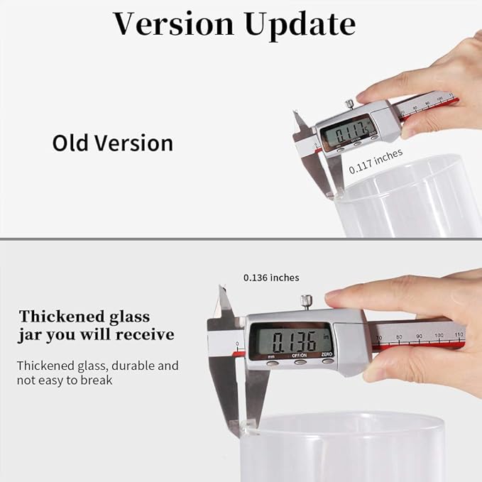 18 Oz/550 ML Glass Jar with Lid, Clear Thickened Version Glass Storage Containers with Sealed Bamboo Lid, For Coffee, Sugar, Spices, Tea, Beans, Candy, Cookie