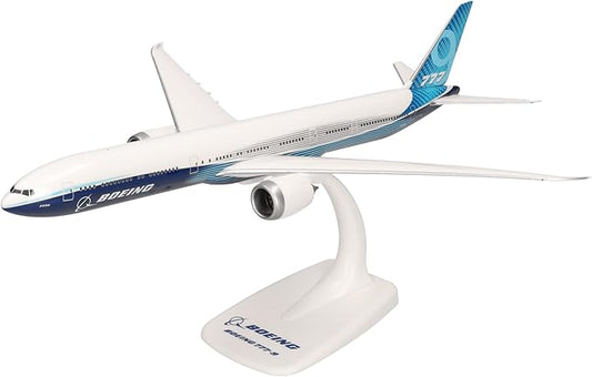 Herpa Snap-Fit Model Airplane Boeing 777-9, N779XW Passenger Aircraft Model with Stand, Miniature in Scale 1:250, Collector's Item, Plastic