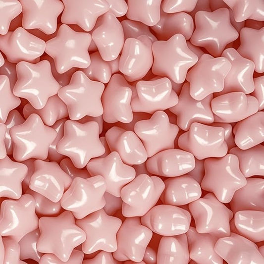 Star ball pit balls 100 Phthalate Free BPA Free Crush Proof 2.16 Inches Star Shape for Pastel Plastic Balls for Ball Pit Ideal Gift for Toddlers Babies Kids Pool Water Toys Play Tent, Pearl Pink