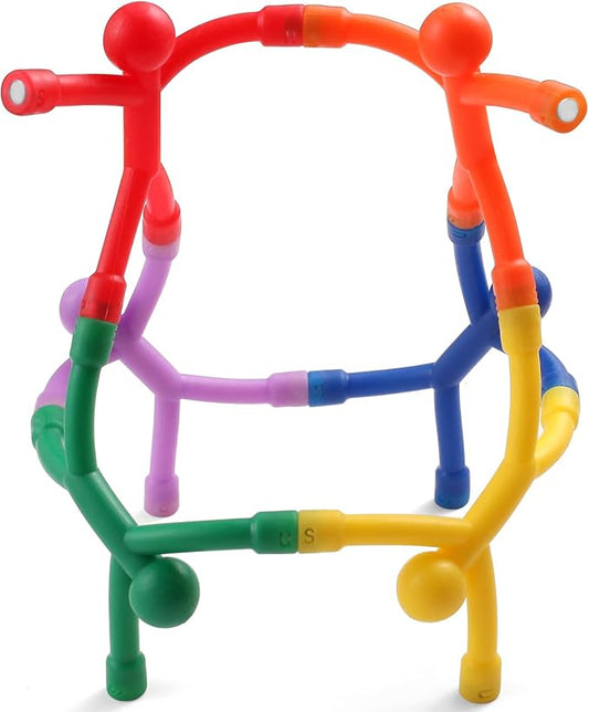 6Pcs Magnetic Men for Travel, Fridge Magnets Funny, Cute Magnets for Kids and Adults, Colorful Mini People for Whiteboard, Refrigerator, Desk Decoration