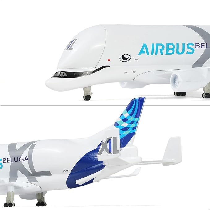 1/300 A330 Beluga XL1 Diecast Metal Airplane Model Kit with Stand (7.7 inches) for Airbus a330-743L Super Transport Beluga Model for Adult Plane Aviation Enthusiasts Collectible or Gift