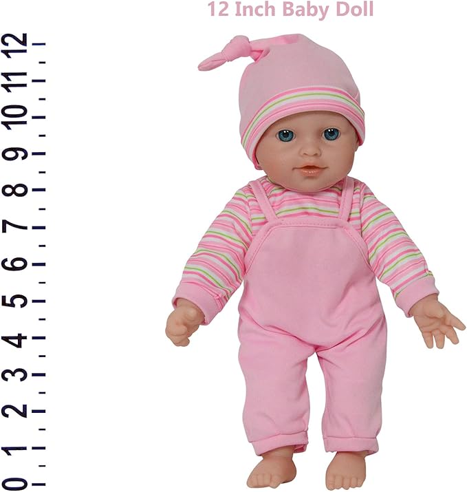 The New York Doll Collection 12" Twins Baby Doll - Soft Body Twin Baby Dolls (12" Caucasian)
