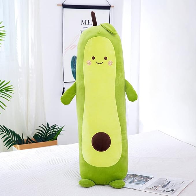 MMTTAO Long Avocado Stuffed Animal 22 Inch Plushies Squishy Snuggle Plush Toys Soft Kawaii Food Shaped Plushie Fruit Series Hugging Pillow Cushion Gift for Kids Boys Girls Home Bedroom Decor, 22Inches