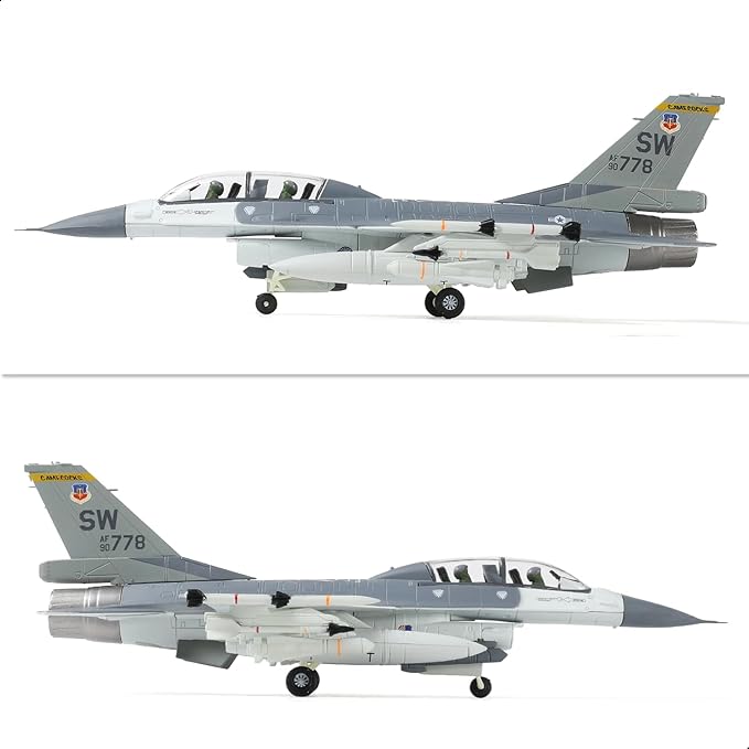 1/72 Scale F-16D Block 42 90-0778 "MiG Killer Fighter Airplane Pre-Build Model Kits Finished Luke Air Force Base Diecast Aircraft Metal Jet Model Display Collection or Gift
