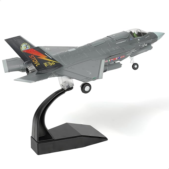 1/72 F-35B Lighting II Fighter Aircraft Die-cast Model with Display Stand - U.S. Navy VX-23 BF-01 F35B Plane Model Collection Gift for Adults