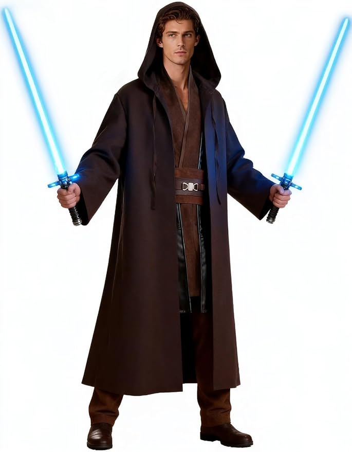 Knight Costume Adult Men's Tunic Hooded Robe Outfits Halloween Cosplay Uniform