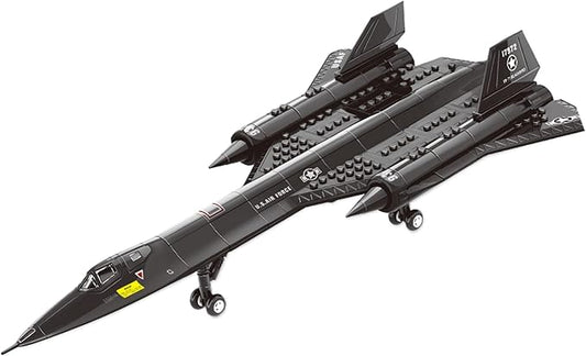 SEMKY Military Series SR-71 Reconnaissance Aircraft Jet Blackbird Air Force Building Block Set (183 Pieces) -Building and Military Toys Gifts for Kid and Adult